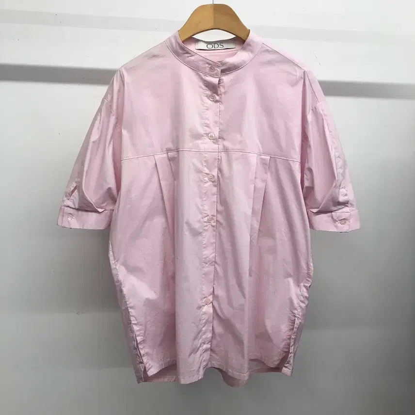 [BUNJANG] ODS Pin-tuck Pink Shirt / ODS 오디에스 핀턱 핑크 셔츠 F