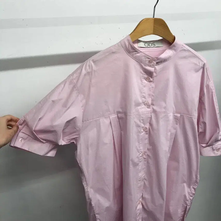 [BUNJANG] ODS Pin-tuck Pink Shirt / ODS 오디에스 핀턱 핑크 셔츠 F