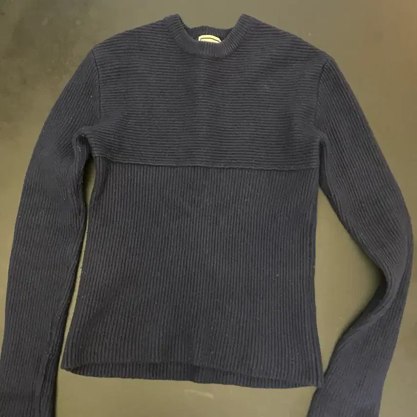 [BUNJANG] Wooyoungmi Navy Knit Sweater Size 46 / 우영미 네이비 니트 스웨터 46