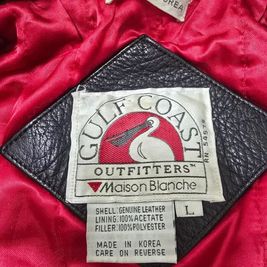 [BUNJANG] Gulf Coast Outfitters Genuine Leather Bomber Jacket L / 빈티지 Gulf Coast Outfitters 소가죽 봄버자켓 L