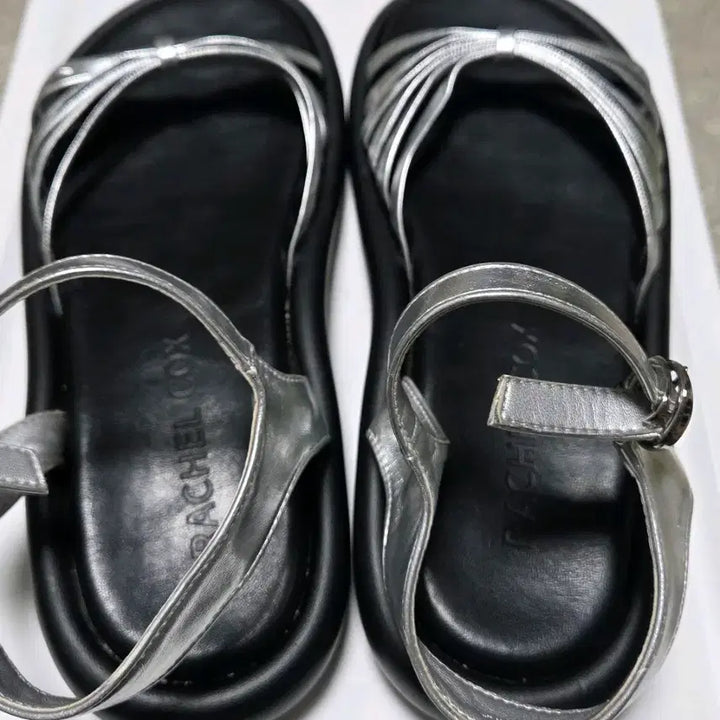 [BUNJANG] Rachel Cox Silver Strap Sandals (250-255) / 레이첼콕스 실버 스트랩 샌들 250-255