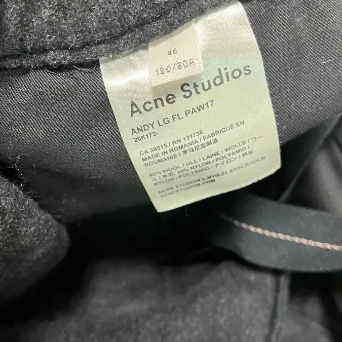 [BUNJANG] Acne Studios Wool Blend Trousers Size 46 / 아크네스튜디오 바지 46사이즈