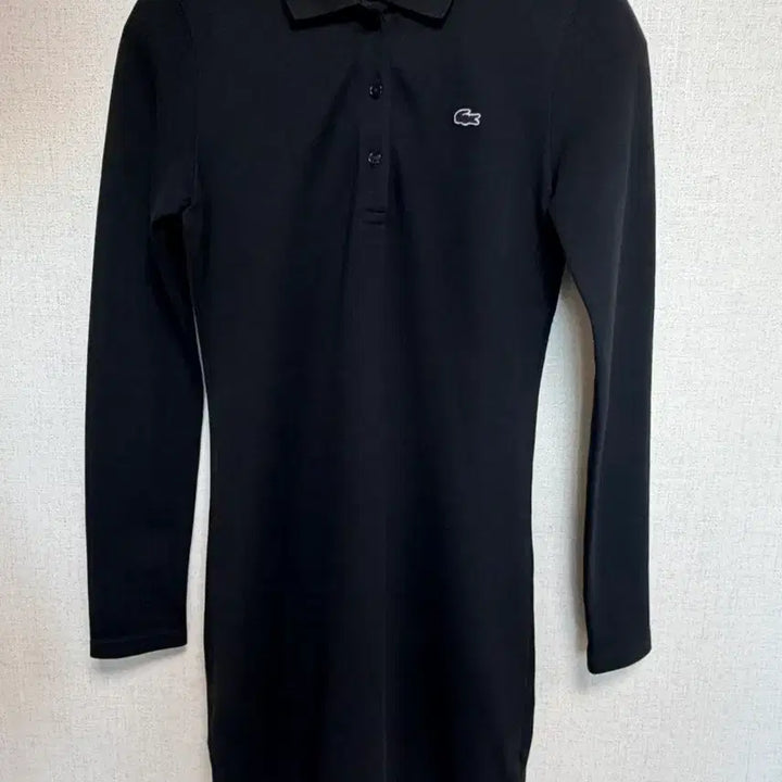 [BUNJANG] Lacoste Black Long Sleeve Polo Dress / 라코스테 블랙 긴팔 폴로 원피스