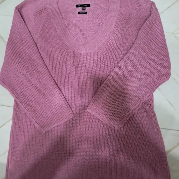 [BUNJANG] Massimo Dutti Pink Knit Sweater Spring / 마시모두띠 핑크 니트 스웨터 봄용