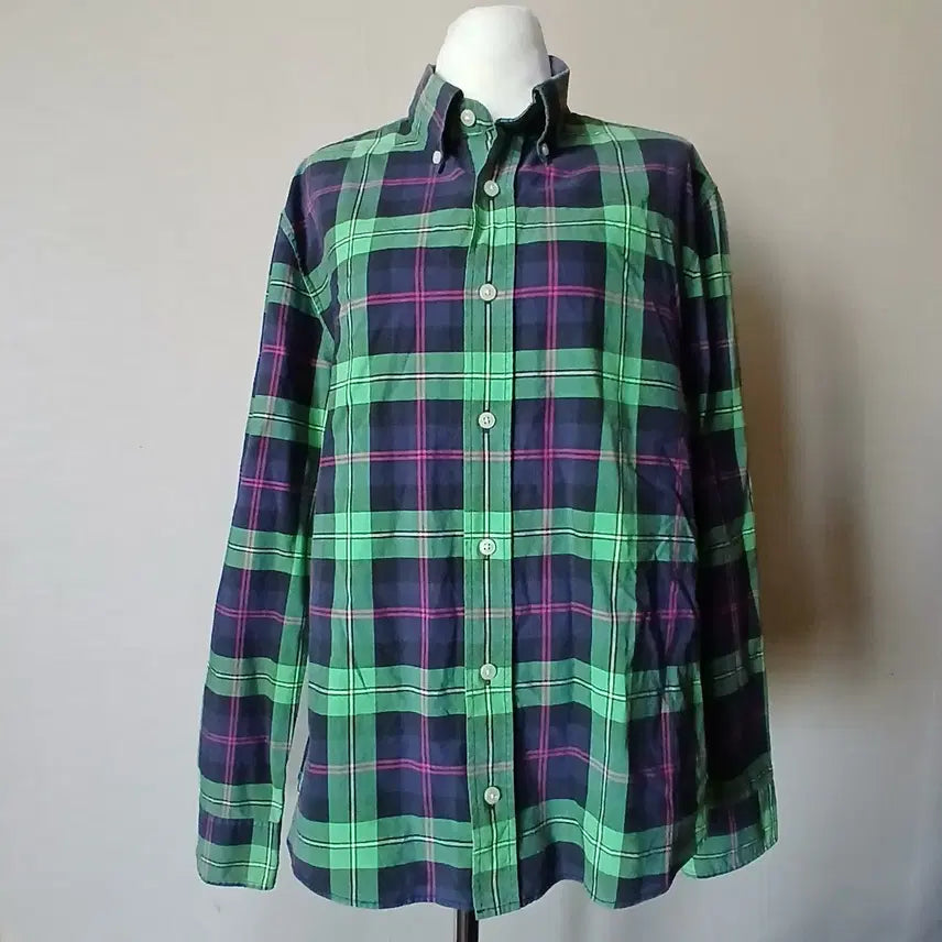 [BUNJANG] Polham Check Long-Sleeve Shirt / 26-5 폴햄 체크 긴팔 남방 셔츠 95