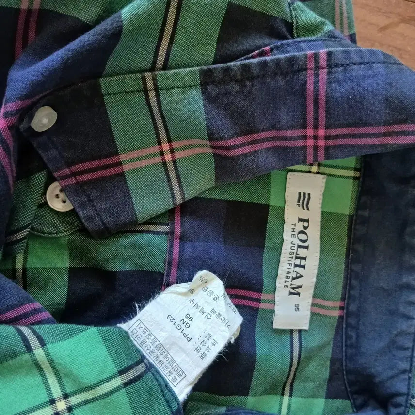 [BUNJANG] Polham Check Long-Sleeve Shirt / 26-5 폴햄 체크 긴팔 남방 셔츠 95