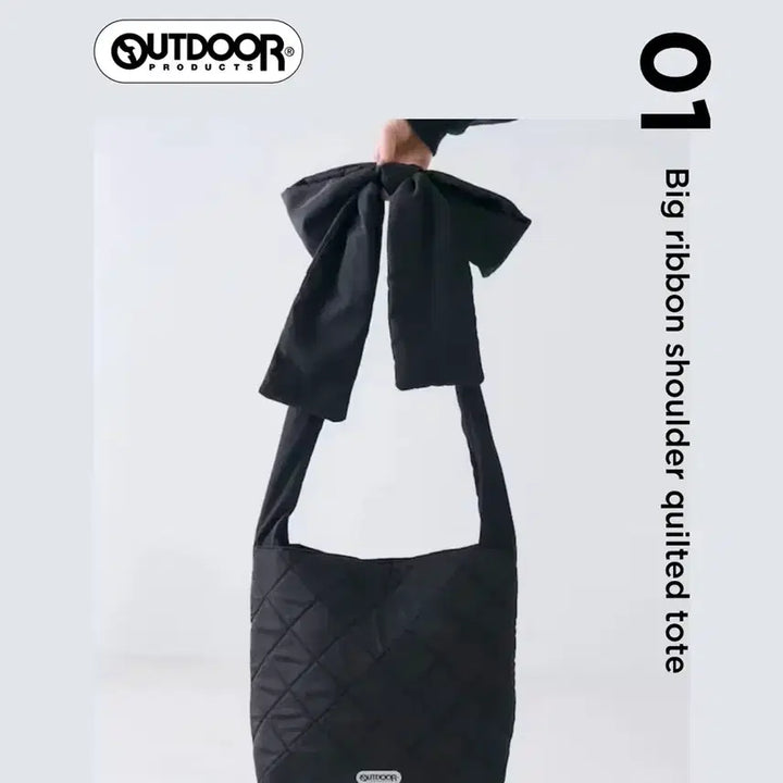 [BUNJANG] Outdoor Products Quilting Ribbon Shoulder Bag Black / 아웃도어프로덕트 퀼팅 리본 숄더백 블랙 일본구매