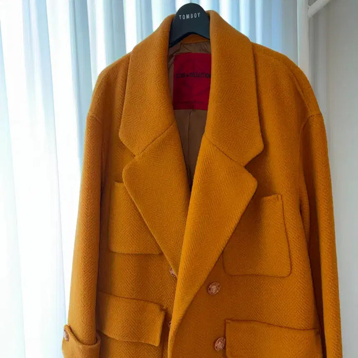 [BUNJANG] Lenibon Mustard Wool Blend Coat / 레니본 코트