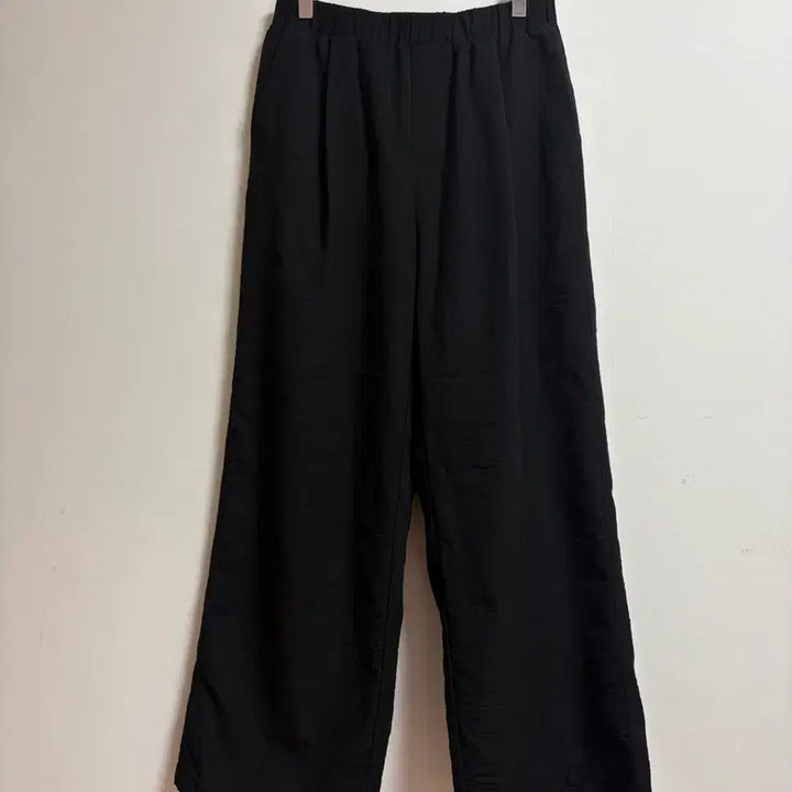 [BUNJANG] Black Wide Banding Pants / 블랙 밴딩 와이드팬츠