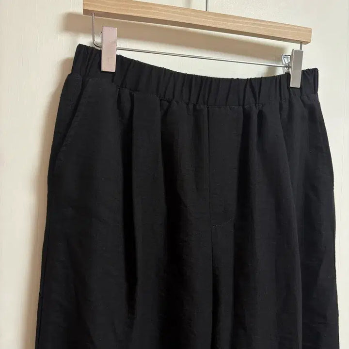 [BUNJANG] Black Wide Banding Pants / 블랙 밴딩 와이드팬츠