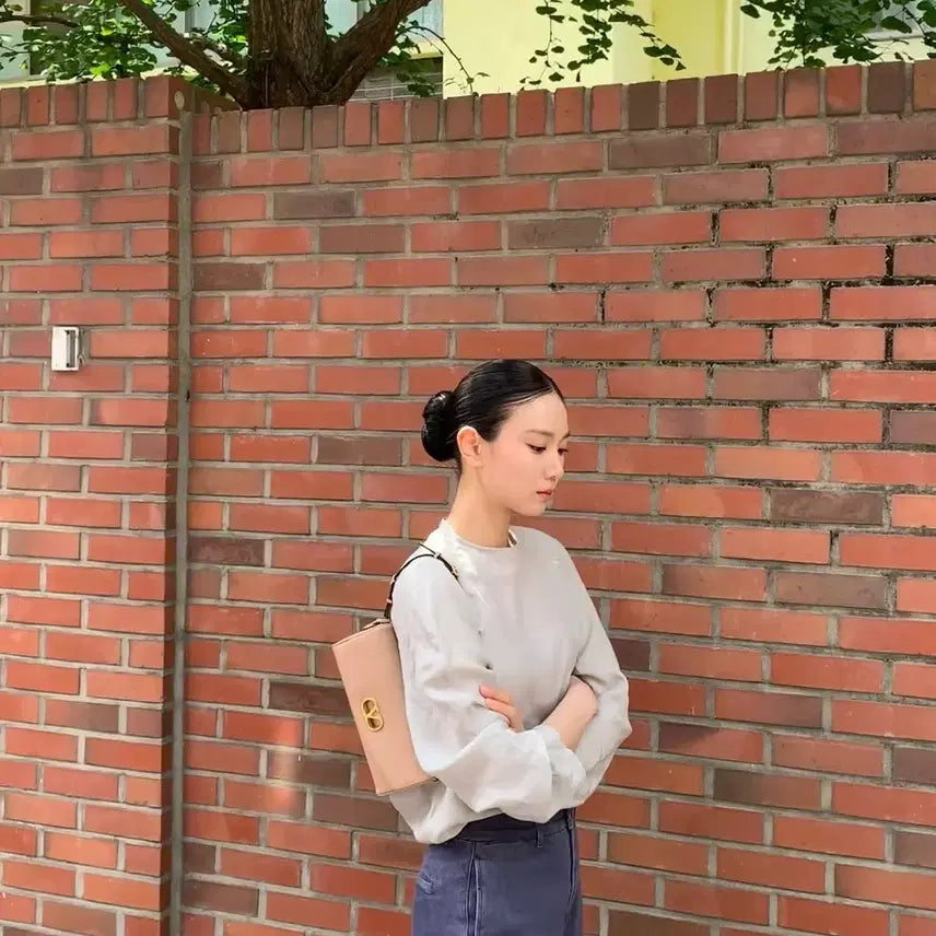 [BUNJANG] Amomento Cupro Raglan Top - Beige / 아모멘토 CuproTop! 낫띵리튼 문달 오라리 에토스 lfm le917