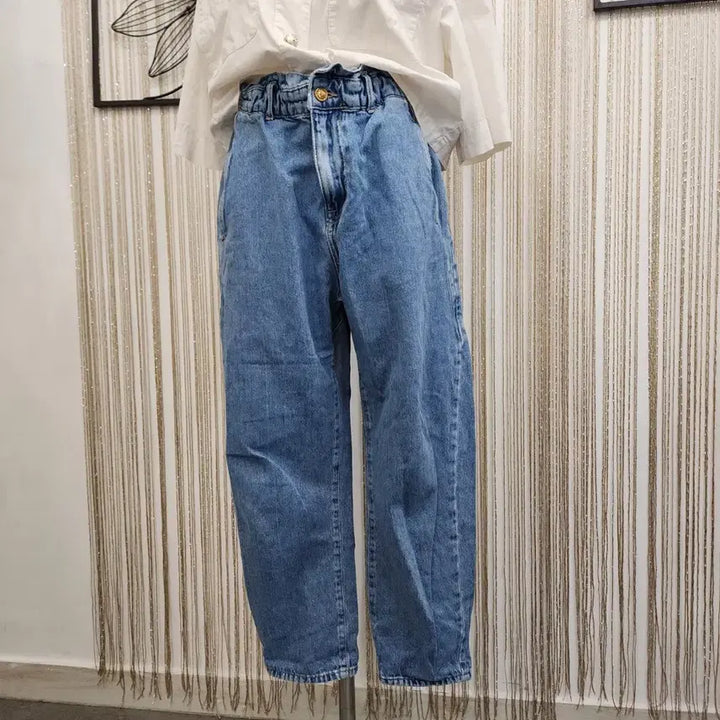[BUNJANG] Zara High-Waist Stretch Denim Balloon Pants Size M / 자라  밴딩 벌룬 데님 팬츠 청바지 사이즈 m