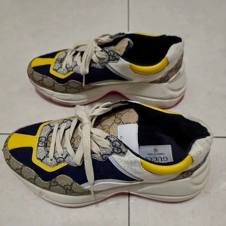 [BUNJANG] Gucci Rhyton Chunky Sole Sneakers / 구찌 라이톤 청키솔 스니커즈