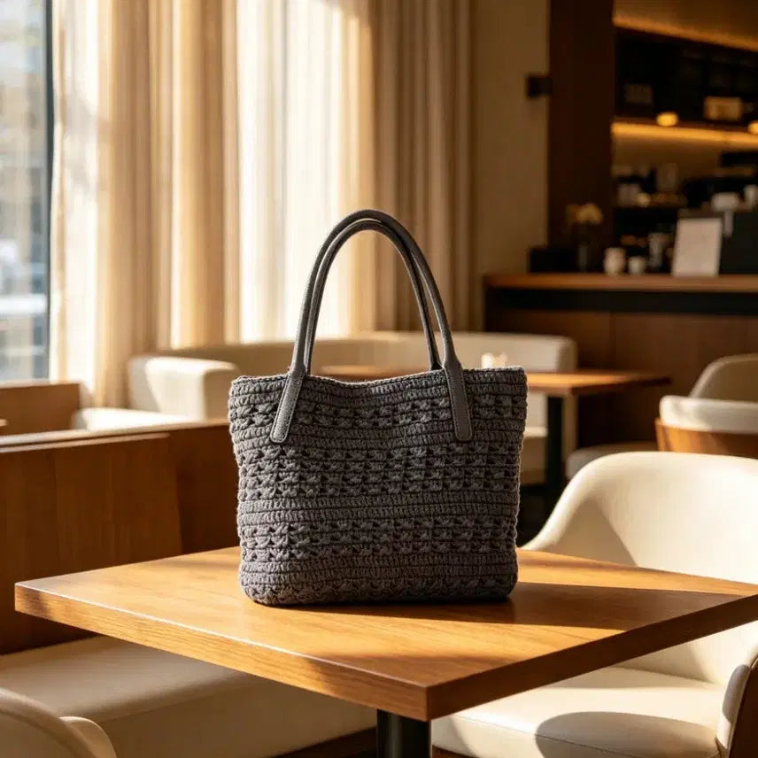 [BUNJANG] Handmade Knit Tote Bag / 핸드메이드 뜨개 토트백