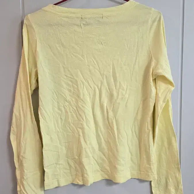[BUNJANG] A6 Yellow Lace Chain Detail T-Shirt / A6 옐로우 레이스 체인 포인트 티셔츠