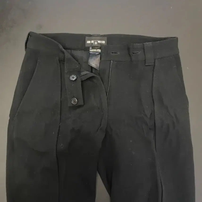 [BUNJANG] Ann Demeulemeester Black Cotton Pants / 앤 드뮐미스터 블랙 면 소재 팬츠 38