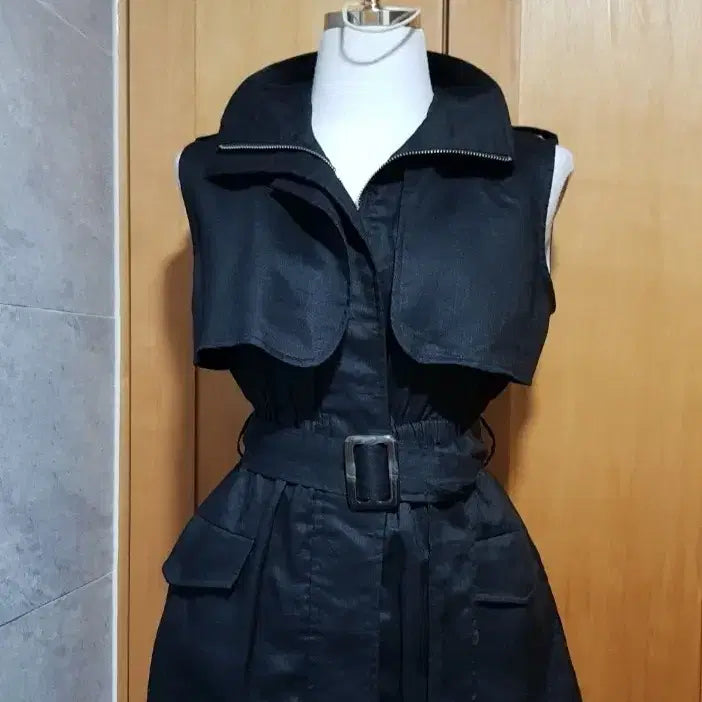[BUNJANG] Geumzzi Linen Belted Trench Vest / 금찌 린넨 벨티드 트렌치 베스트(택유/새제품)