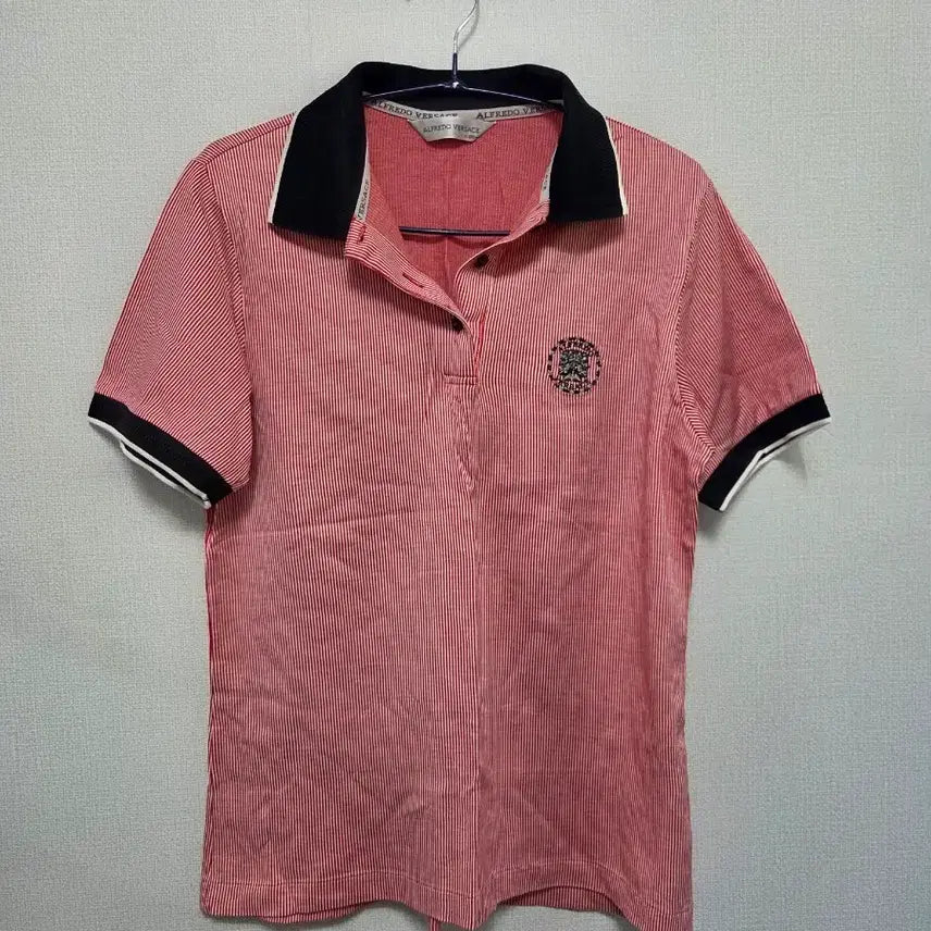 [BUNJANG] Alfredo Versace Striped Short-Sleeve Polo Shirt / 알프레도 베르사체 스트라이프 반팔 카라티