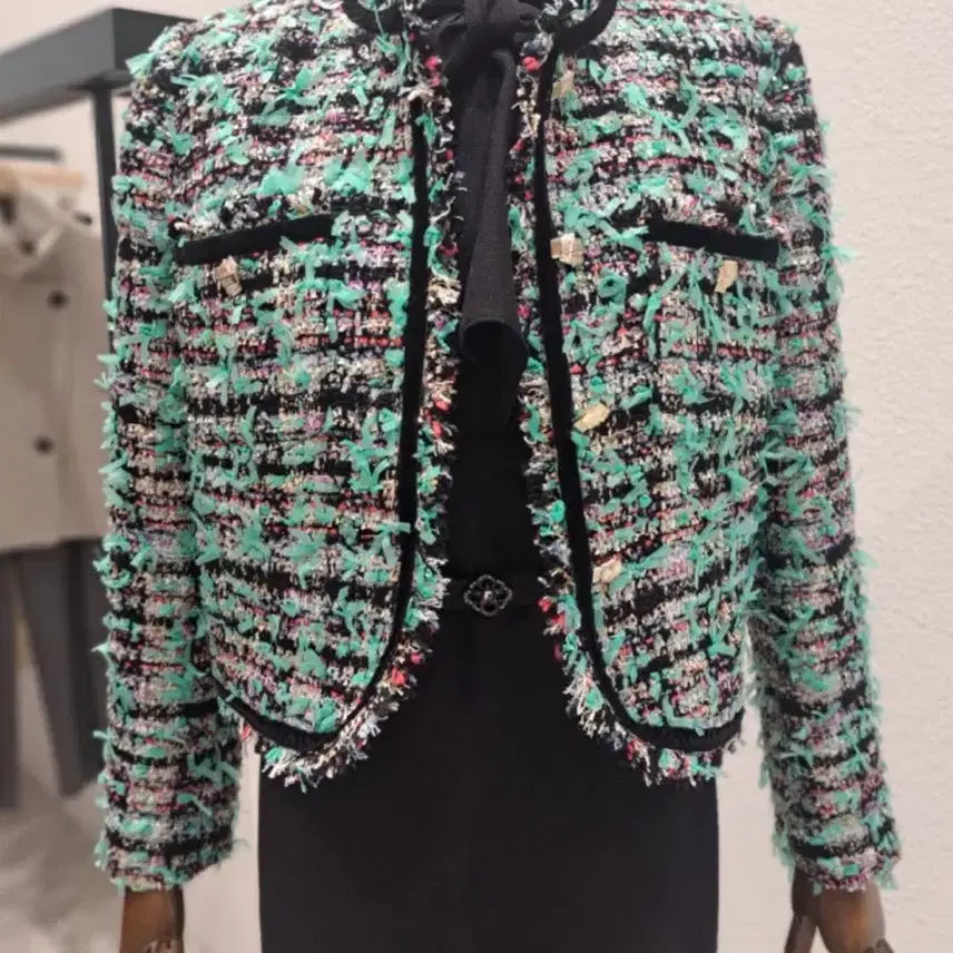 [BUNJANG] MOJOSPAN Color Mix Tweed Jacket / 모조에스핀 컬러믹스 트위드 자켓