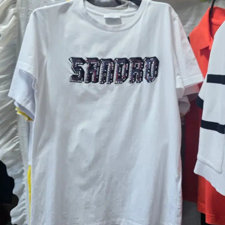 [BUNJANG] Sandro Cubic Logo Short Sleeve T-Shirt White / 산드로 티