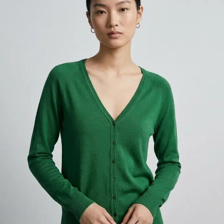 [BUNJANG] Zara Green V-Neck Cardigan / 자라 초록가디건 66 그린 브이넥