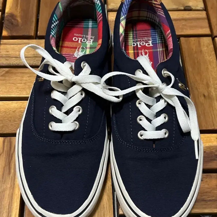 [BUNJANG] Polo Canvas Sneakers Navy / 폴로 캔버스 스니커즈 판매
