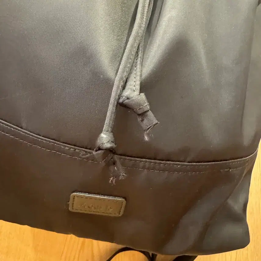 [BUNJANG] Black Drawstring Backpack / 블랙 드로우스트링백팩