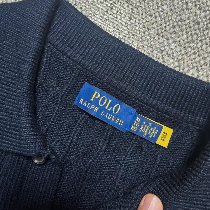 [BUNJANG] Polo Ralph Lauren Cable Knit Short Sleeve Sweater Navy XL / (XL) 폴로 랄프로렌 케이블 반팔 니트 네이비
