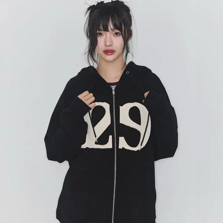 [BUNJANG] Illigo Black Hoodie Zip-Up M / 일리고 후드집업
