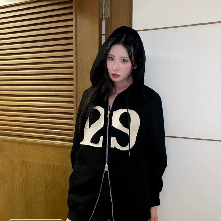 [BUNJANG] Illigo Black Hoodie Zip-Up M / 일리고 후드집업
