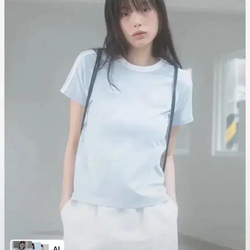 [BUNJANG] Hebism Sky Blue Short Sleeve T-Shirt / 해비즘 스카이블루 반팔 티셔츠