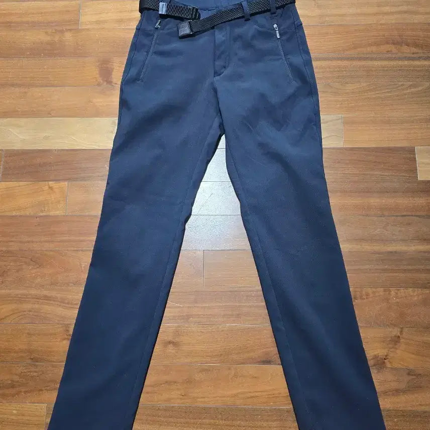 [BUNJANG] Navy Belt Slacks / 네이비 벨트 바지