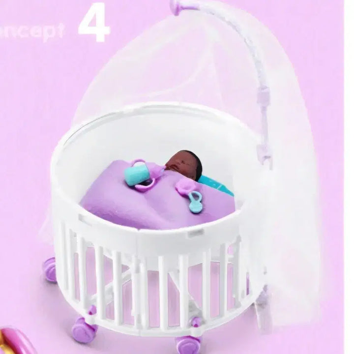 [BUNJANG] Zuru Mini Baby Doll Bed Set Miniature Capsule Toy / 미니 아기인형 침대 세트 미니어쳐 캡슐 zuru mini baby
