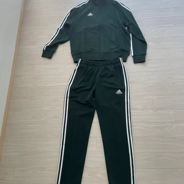 [BUNJANG] Adidas Martial Arts Tracksuit Set Green M (95) / 아디다스 마셜아츠 트레이닝복 상하의 세트 녹색 M(95)