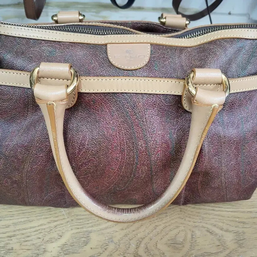 [BUNJANG] Etro Paisley Boston Bag Tote Bag / 에트로 페이즐리 보스턴백 토트백
