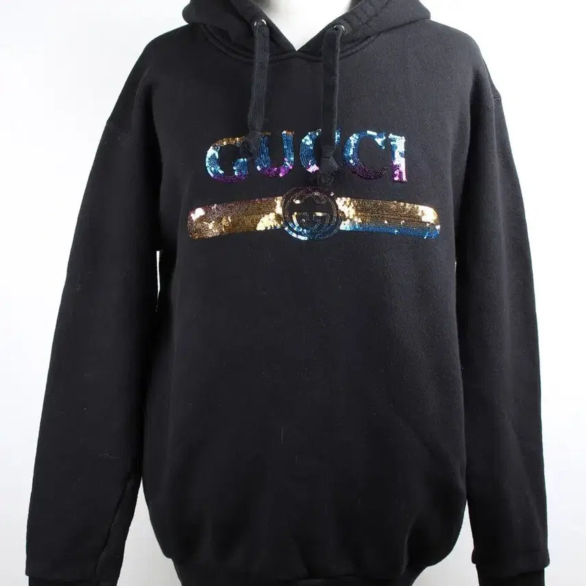 [BUNJANG] Gucci Sequin Logo Hoodie M / 구찌 스팽글 로고 후드 티셔츠 M(100)
