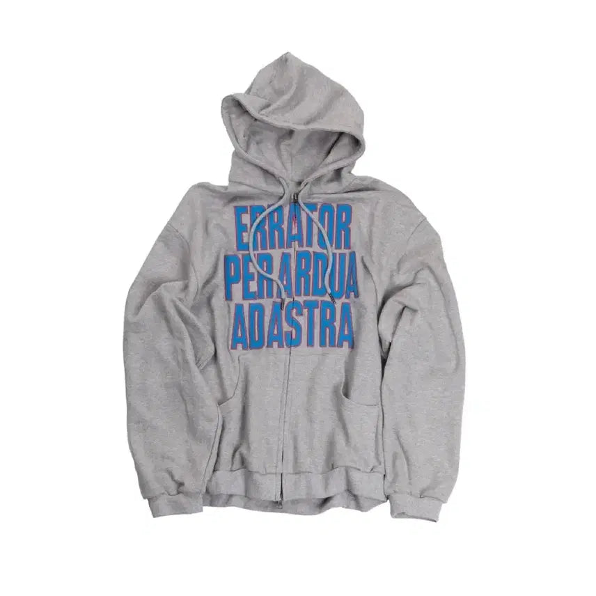 [BUNJANG] ERTR Hooded Zip-up Sweatshirt Grey M / 이알티알 후드집업 그레이 M