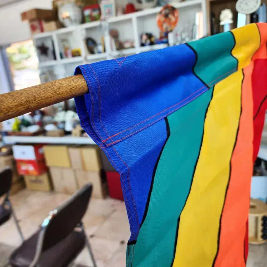 [BUNJANG] Double-Sided Rainbow Flag 100cm x 73cm / 미국서온 미사용 양면 깃발 자동재봉 제품 크기100cmX73cm 레인보우