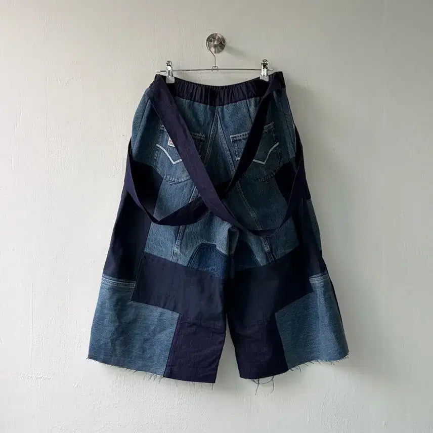[BUNJANG] Collection Privée Patchwork Bending Denim Pants / 컬렉션 프리베 패치워크 밴딩 데님 팬츠 55-66