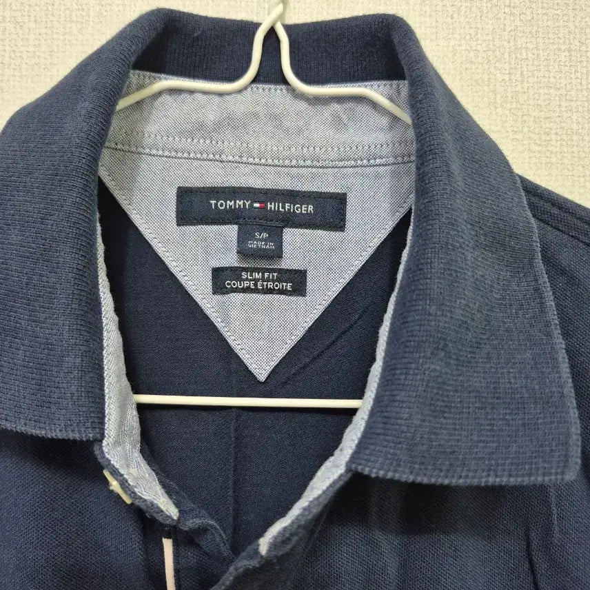 [BUNJANG] Tommy Hilfiger Navy Half-Sleeve Polo Shirt H Logo / 타미힐피거 네이비 반팔 폴로티 H로고