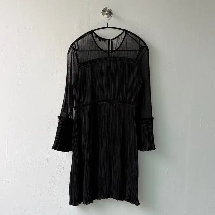 [BUNJANG] Maje See-through Pleated Dress Size 3 (55) / 마쥬 시스루 플리츠 원피스 3사이즈 55