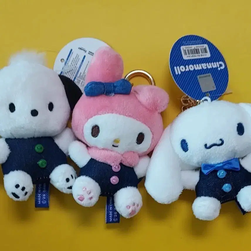 [BUNJANG] Sanrio Denim Keychain Set / 산리오 데님 키링  3종