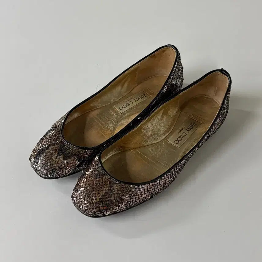 [BUNJANG] Jimmy Choo Valeryna Sequin Flat Shoes Size 36 / 지미추 발레리나 스팽글 플랫슈즈 36사이즈