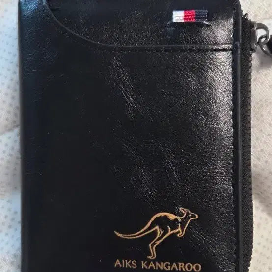 [BUNJANG] AIKS Kangaroo Leather Bifold Wallet Black / AIKS 캥거루 블랙 반지갑