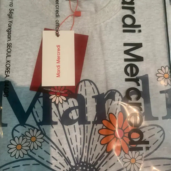 [BUNJANG] Mardi Mercredi Multi Flower Short Sleeve T-Shirt - New, Unsealed / 마르디 메크르디 멀티 플라워 반팔 티셔츠 신상 미개봉 새상품