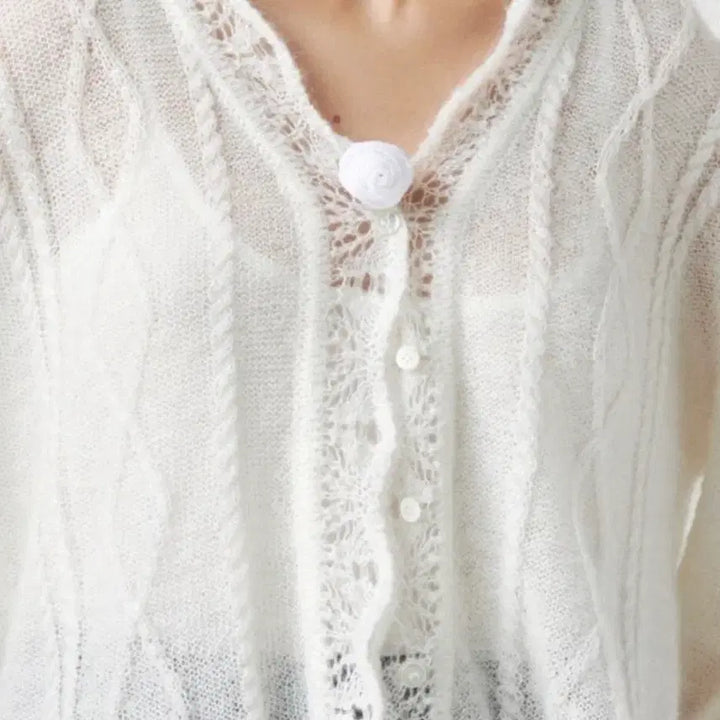 [BUNJANG] Fleta Kid Mohair Cardigan Ivory / 플레따 키드모헤어 가디건 아이보리
