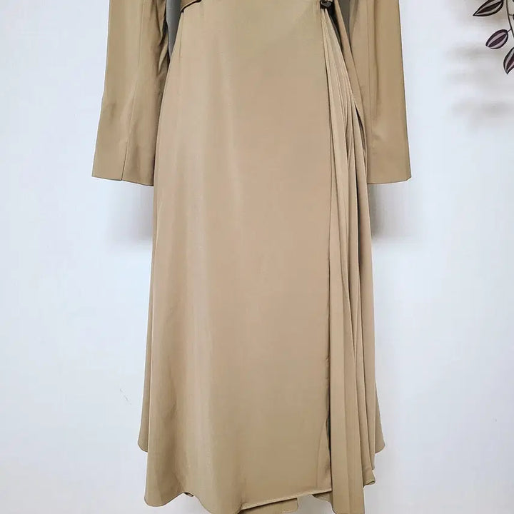 [BUNJANG] NYMPH 20SS Pleated Wrap Dress Brown / NYMPH 20SS 플리츠 랩원피스 55 66 롱 브라운