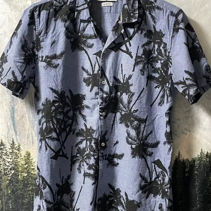 [BUNJANG] Palm Tree Hawaiian Short Sleeve Shirt / 100) 야자수 하와이안 반팔 셔츠