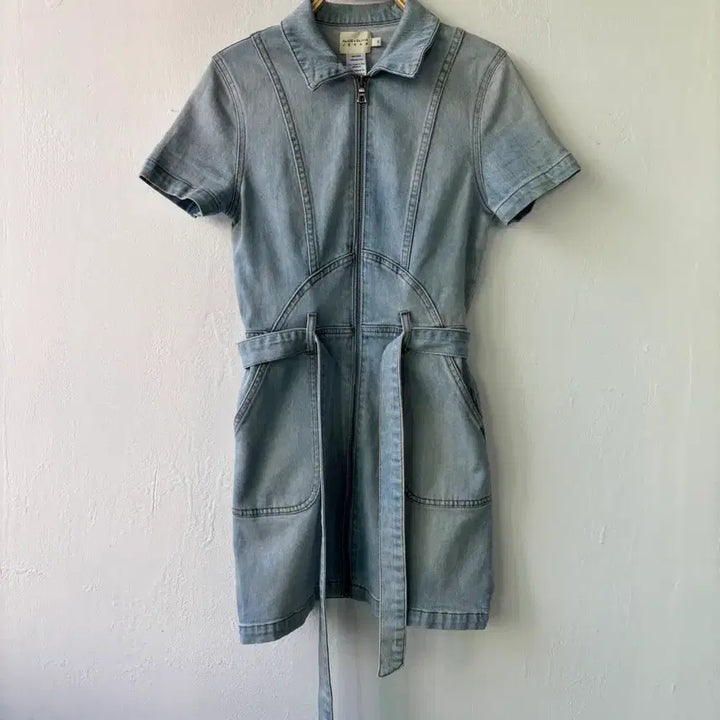 [BUNJANG] Alice &amp; Olivia Denim Zip-Up Dress Size 0 / 엘리스 앤 올리비아 데님 집업 원피스 0사이즈