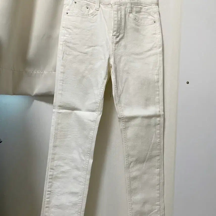 [BUNJANG] White Banding Straight Leg Pants / 화이트 밴딩 일자바지